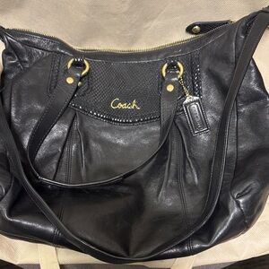 Coach Bag Black Classic Ashley Leather Satchel Handbag Purse